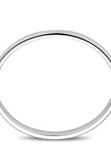 Zilveren bangle - Gerhodineerd - Bolle buis - Scharnier - 7 mm - 60 mm