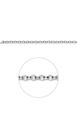 Zilveren armband - Gerhodineerd - Jasseron - 3.5 mm - 15 cm