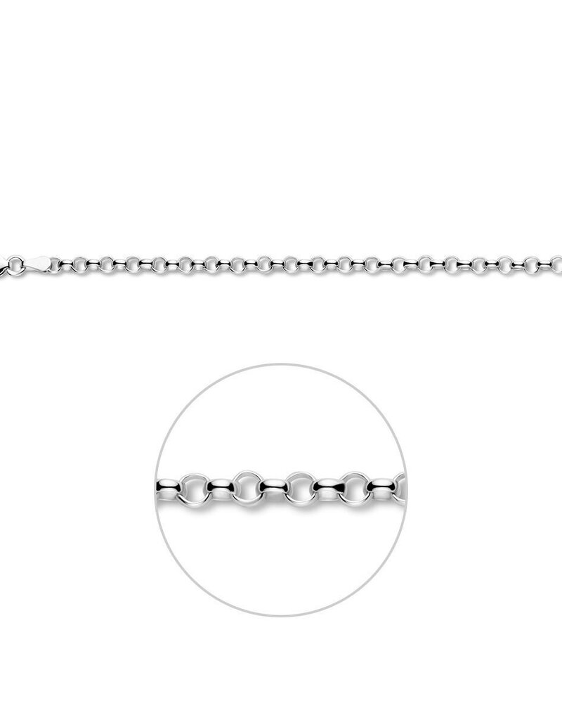 Zilveren armband - Gerhodineerd - Jasseron - 3.5 mm - 15 cm