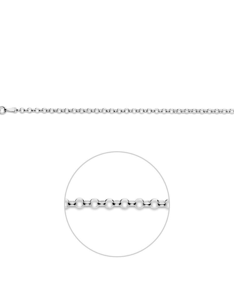 Zilveren lengtecollier - Jasseron - 2.5 mm