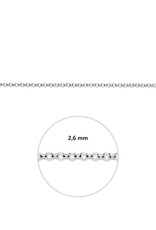 Zilveren lengtecollier - Jasseron - 2.5 mm