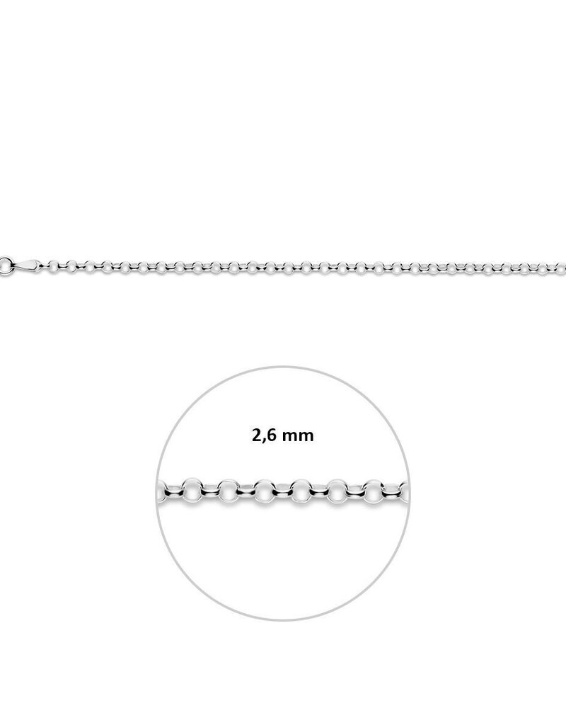 Zilveren lengtecollier - Jasseron - 2.5 mm