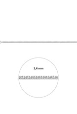 Zilveren lengtecollier - Gourmet - 1.4 mm