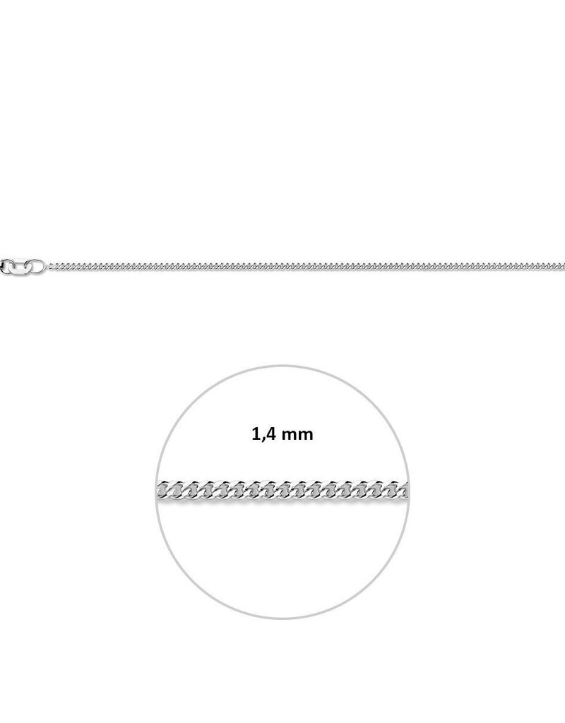 Zilveren lengtecollier - Gourmet - 1.4 mm