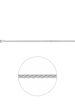 Zilveren lengtecollier - Anker - Rond  -1,4 mm