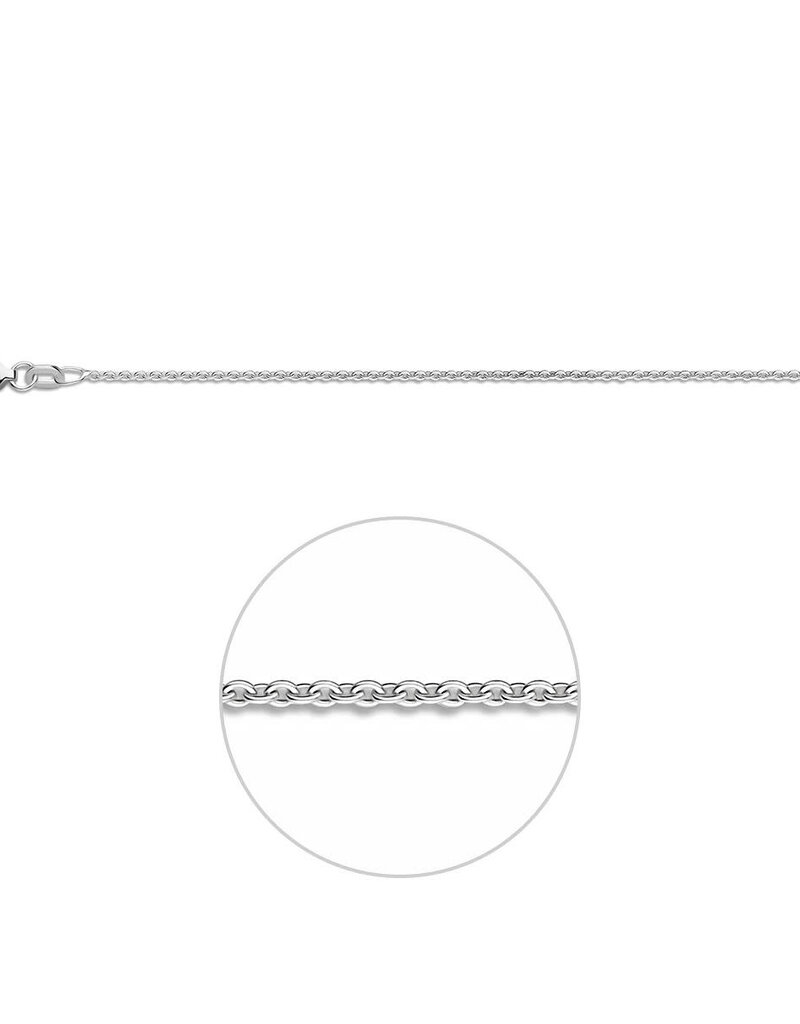 Zilveren lengtecollier - Anker - Rond  -1,4 mm