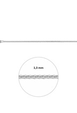 Zilveren lengtecollier - Anker - Rond  -1,4 mm