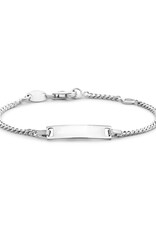 Zilveren graveerarmband - Gerhodineerd - Gourmet plaat - 4,2 mm - 9-11 cm
