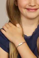 Zilveren graveerarmband - Gerhodineerd - Gourmet plaat - 4,2 mm - 9-11 cm