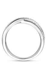 Zilveren ring - Gerhodineerd - Zirkonia - Maat 17.75