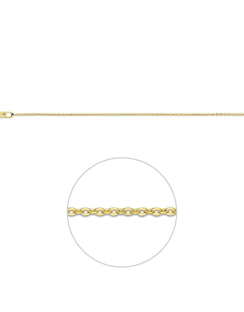 Gouden lengtecollier - Anker - 1 mm - 41/43/45 cm