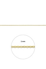 Gouden lengtecollier - Anker - 1 mm - 41/43/45 cm