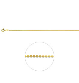 Gouden lengtecollier - 14 karaats - Anker - 1.2 mm - 41/43/45 cm
