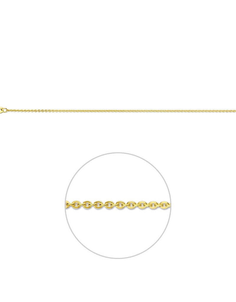 Gouden lengtecollier - 14 karaats - Anker - 1.2 mm - 41/43/45 cm