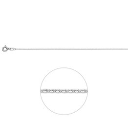 Wit gouden lengtecollier - 14 karaats - Anker - 1.0 mm - 41/43/45 cm
