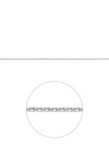 Wit gouden lengtecollier - 14 karaats - Anker - 1.0 mm - 41/43/45 cm