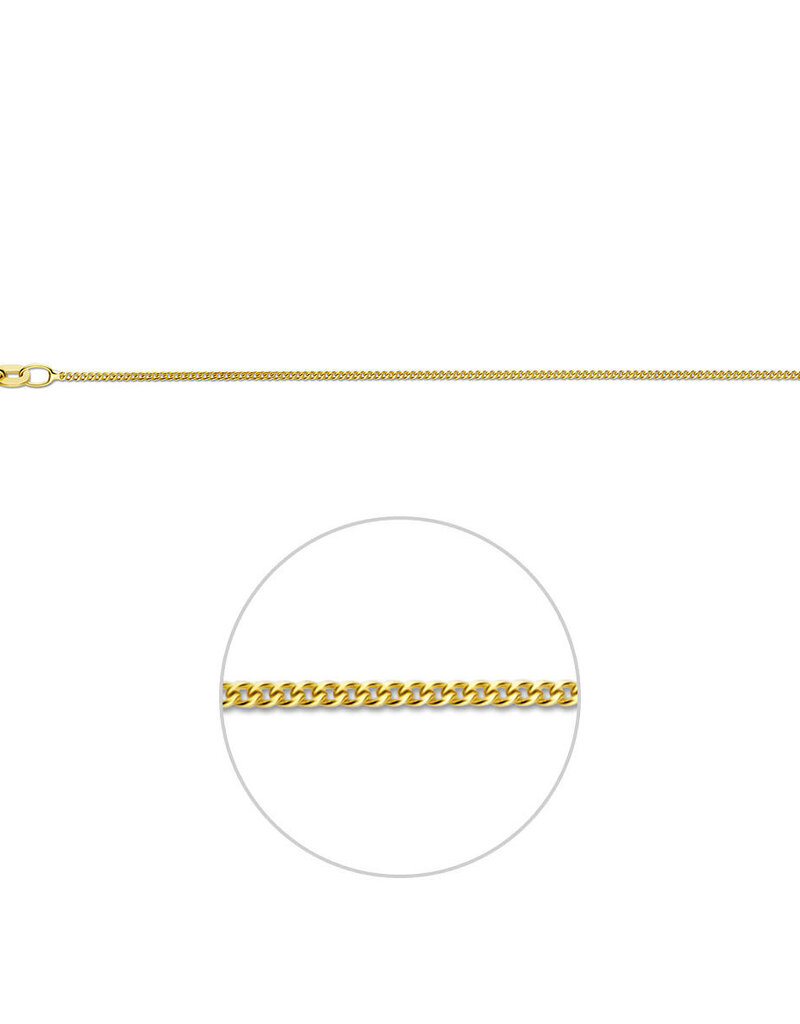Gouden lengtecollier - 14 karaats - Gourmet - 1.1 mm - 41/43 /45 cm