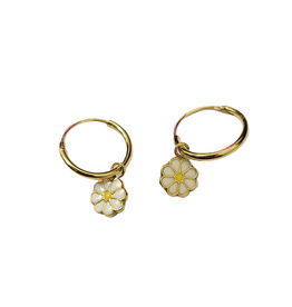 Occasions by Marleen Occasions by Marleen - Zilver verguld oorringen - Madeliefje