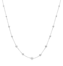Zilveren collier - Gerhodineerd - Mat/glanzend - 41 + 4 cm