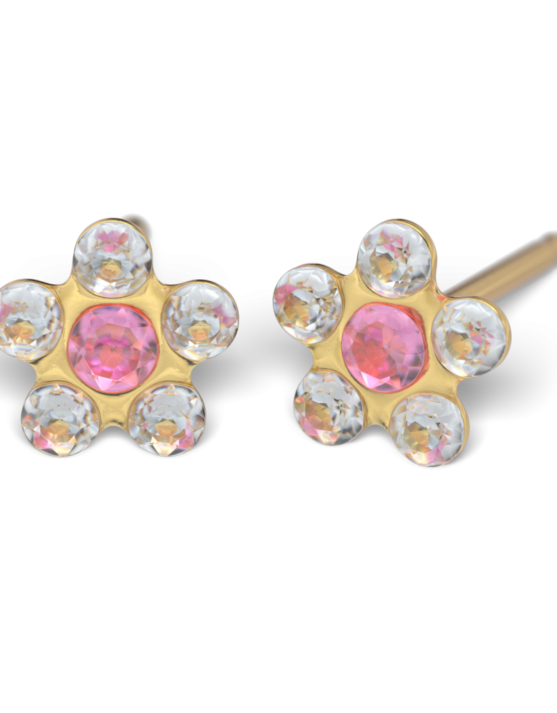 Studex Studex schietknopjes - Verguld - Daisy Zirkonia Kristal - 7511-6410 (155)