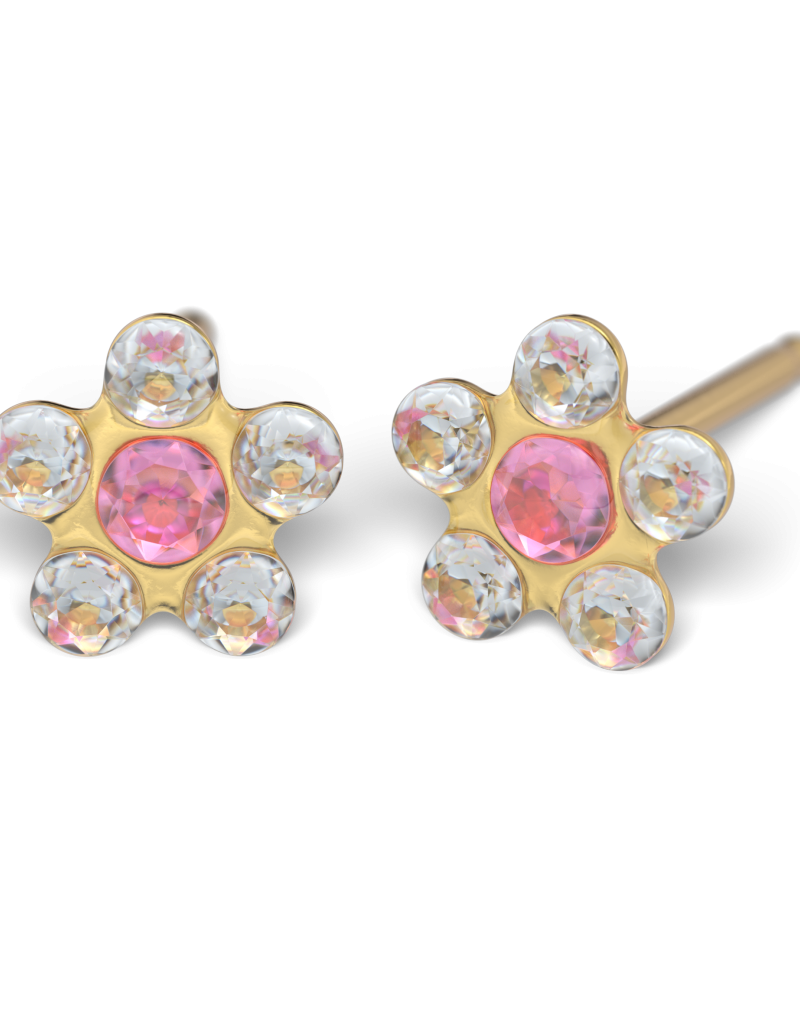 Studex Studex schietknopjes - Verguld - Daisy Zirkonia Kristal - 7511-6410 (155)