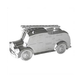 Geboortecadeau - Verzilverde spaarpot - Brandweerauto