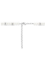 Zoetwaterparels collier - Zilveren bolletjes - 6.5 mm - 41 + 5 cm