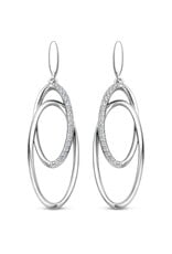 Rosa di Luca Italy Zilveren oorhangers - Gerhodineerd - Zirkonia