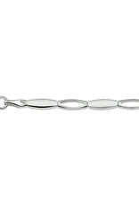 Zilveren armband - Gerhodineerd - Mat/glanzend - 19 cm
