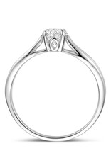 Zilveren ring - Gerhodineerd - Zirkonia - Maat 18.5
