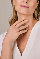 Zilveren ring - Gerhodineerd - Zirkonia - Maat 18.5