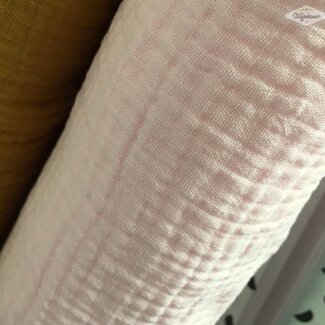 De Stoffenkamer Double Gauze Tetra Licht perzikroze