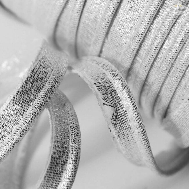 De Stoffenkamer Paspelband zilver