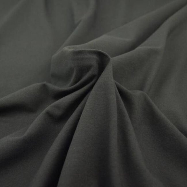 De Stoffenkamer Effen tricot Zwart