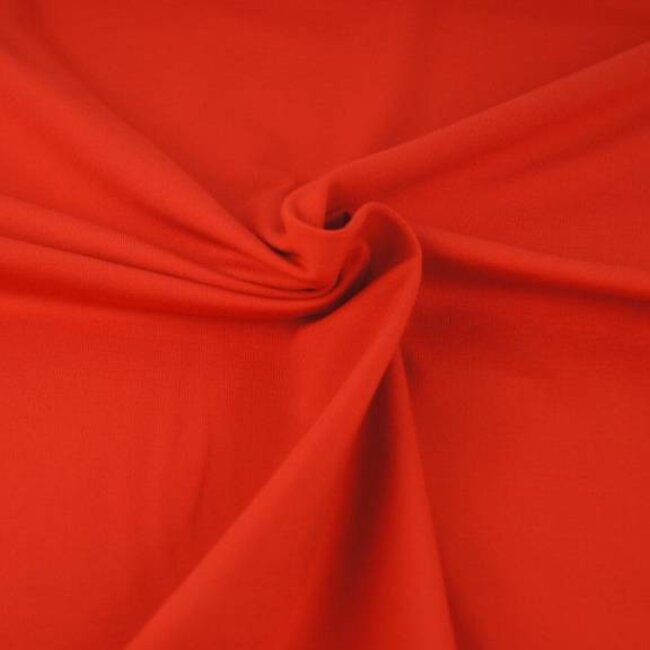 De Stoffenkamer Effen tricot Echt rood