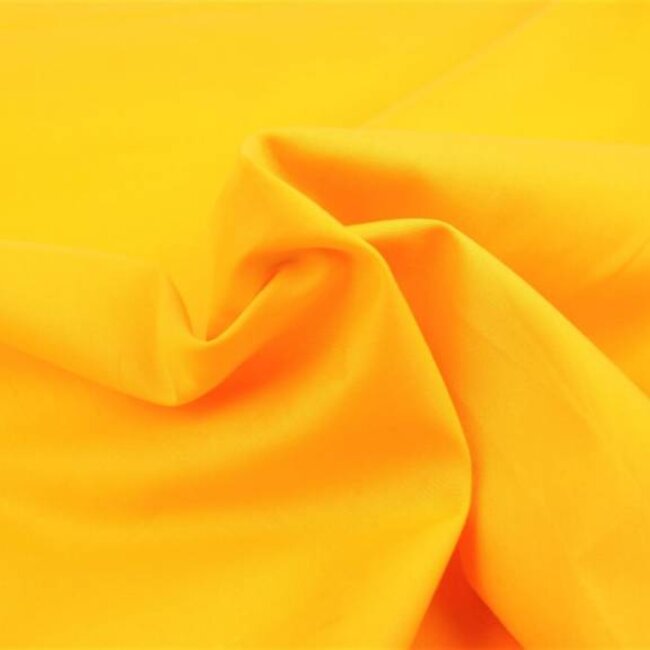 De Stoffenkamer Effen katoen warm geel