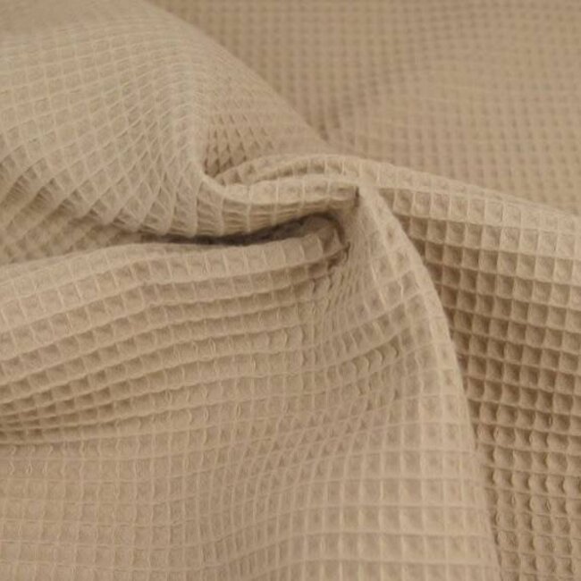 De Stoffenkamer Wafel Katoen Champagne