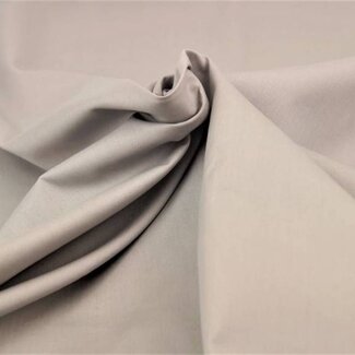 De Stoffenkamer Effen katoen lichtgrijs