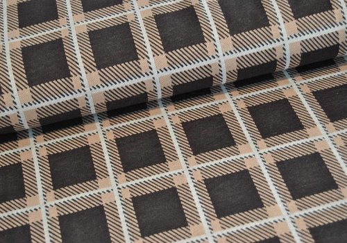 De Stoffenkamer Jacquard Squares Brown