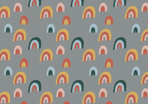 Elvelyckan Sweater Rainbow - Grey