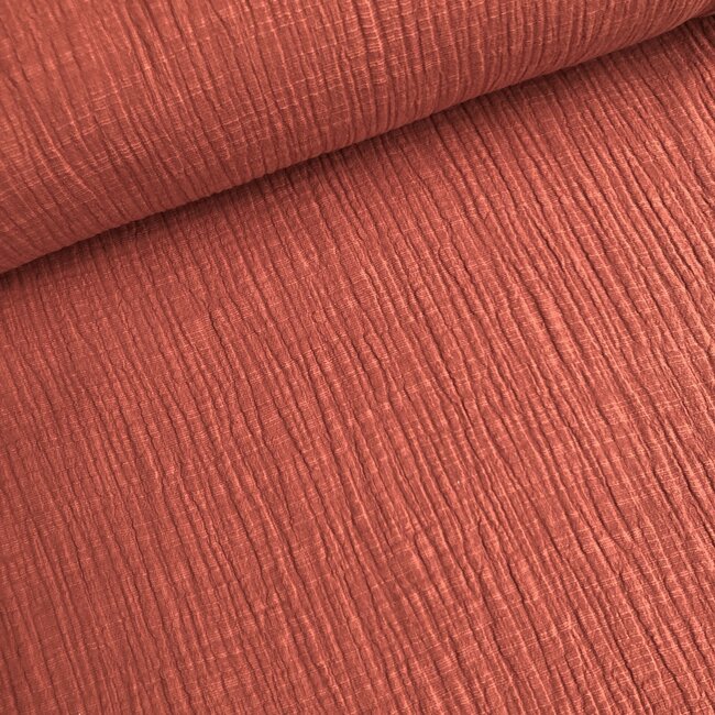 De Stoffenkamer Linen double gauze brick