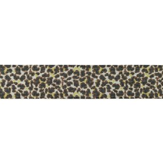 De Stoffenkamer Taille Elastiek 35mm Leopard Lurex