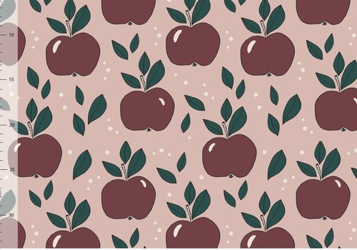 Elvelyckan Tricot Apples Dusty Pink