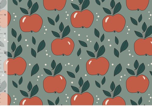 Elvelyckan Tricot Apples Dusty Green