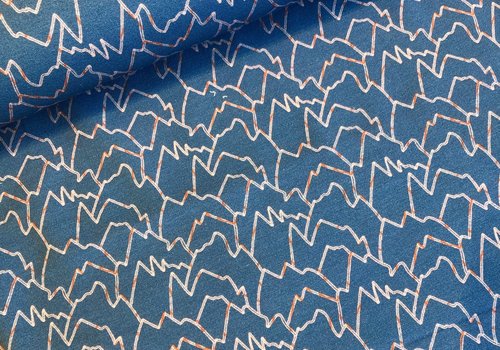 French terry - mountain climber blue