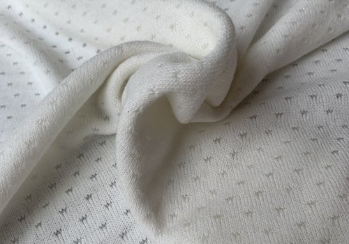 De Stoffenkamer Soft viscose sweater ecru lurex