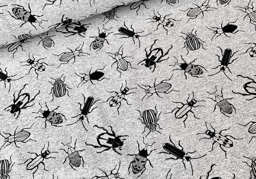 French terry - melange grey bugs