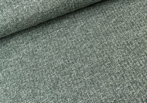 De Stoffenkamer Sweater Herringbone tweed green