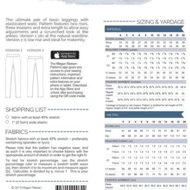 Megan Nielsen Virginia Leggings