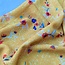 Blouse stretch crepe yellow flowers